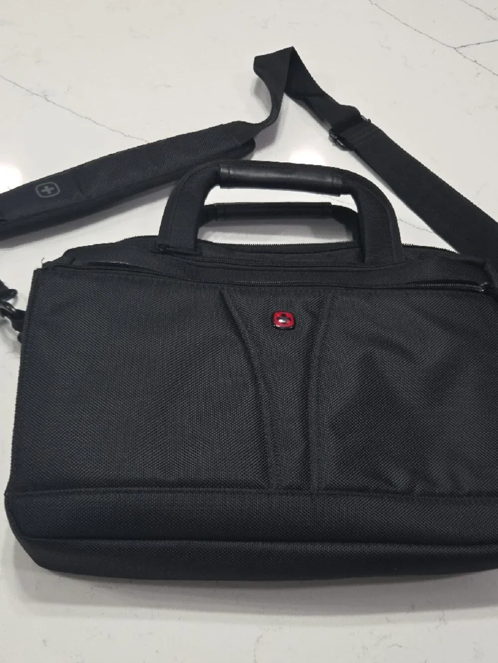 Wenger Black Laptop Bag with Red Logo Accent Like New Conditions No Stains